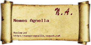 Nemes Agnella névjegykártya