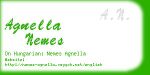 agnella nemes business card